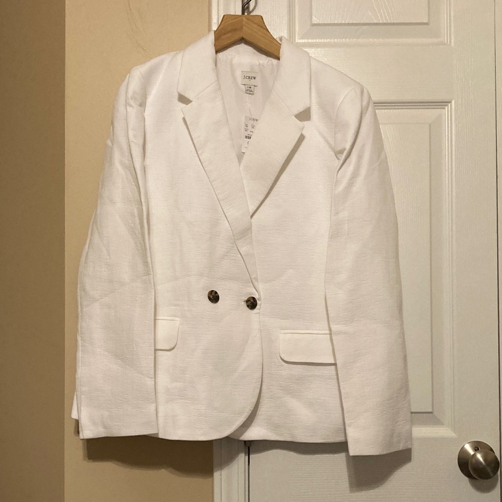 JCrew Factory cotton blend textured blazer